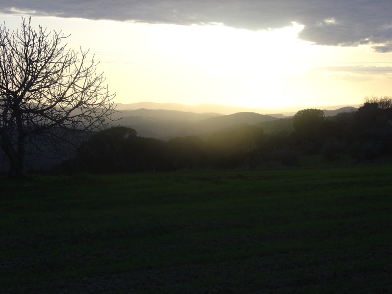 Tramonto colline toscane