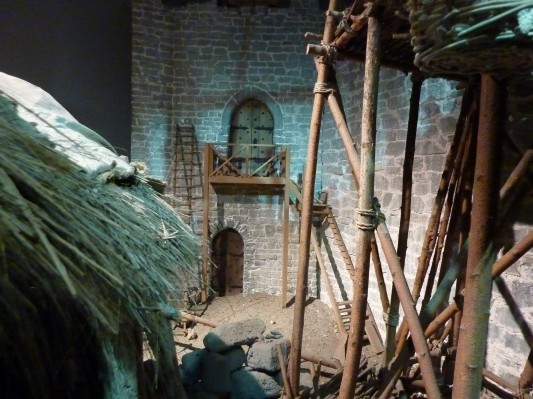 Limerick - St. John's Castle - plastico della costruzione del castello