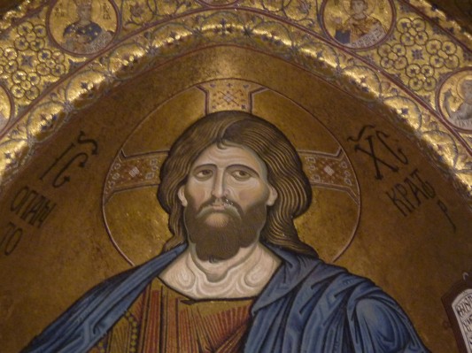 Duomo di Monreale - Particolare dei mosaici dorati